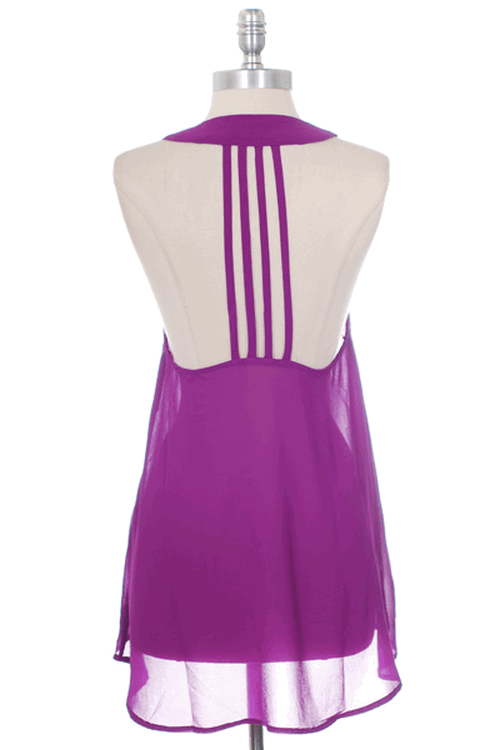 Strings Back Scoop Neck Top